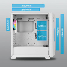 Корпус ATX W/O PSU GUARDIAN GLASS CSAZ-520WG AZZA