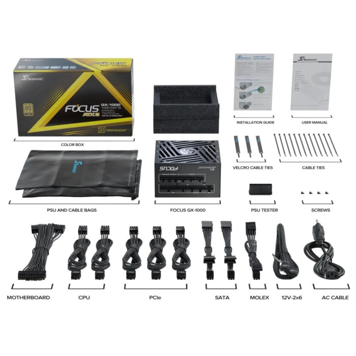Блок живлення ATX 1000W FOCUS-GX-1000-ATX31 SEASONIC