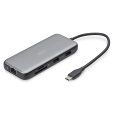 Док-станція USB-C, 8 портів, 2xHDMI, 3xUSB3.0, 1xRJ45, 1xSD, 1xMicroSD, 1xUSB-CPD  DA-70915 DIGITUS by ASSMANN