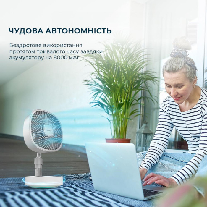 Портативний вентилятор CECOTEC Telescopic fan EnergySilence 1000 FoldAir Portable (CCTC-08361)