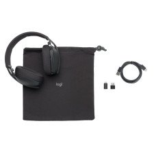 Головні бездротові навушники накладні з вбудованим мікрофоном LOGITECH Zone Vibe Wireless UC headset - GRAPHITE ZOOM GOOGLE