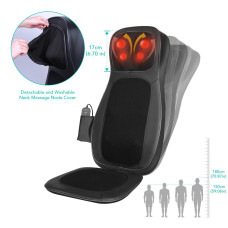 Масажна накидка на крісло Naipo Neck and Back з підігрівом і вібрацією MGBK-C2030 (Black)