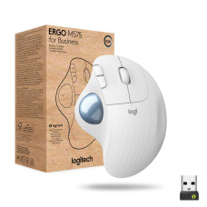  Маніпулятор миша бездротова LOGITECH TRACKBALL  ERGO M575 FOR BUSINESS  EMEA  OFFWHITE (910-006438)