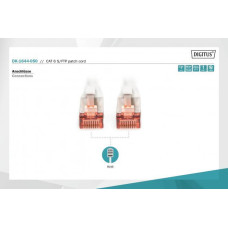 Патч-корд DIGITUS CAT 6 S-FTP, 5м, AWG 27/7, LSZH, сірий DK-1644-050