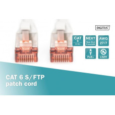 Патч-корд DIGITUS CAT 6 S-FTP, 5м, AWG 27/7, LSZH, сірий DK-1644-050