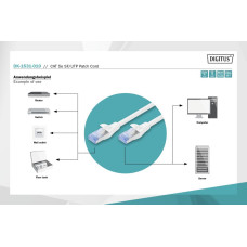 Патч-корд CAT 5e SF-UTP, Cu, PVC AWG 26/7, довжина 1 м, колір сірий DK-1531-010 DIGITUS by ASSMANN