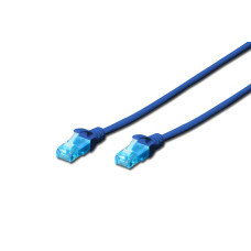 Патч-корд CAT 5e U-UTP, Cu, PVC AWG 26/7, довжина 2 м, колір синій DK-1511-020/B DIGITUS by ASSMANN