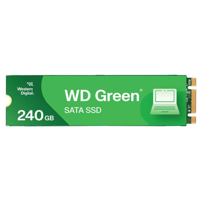 Твердотільний запам’ятовувальний пристрій накопичувач (SSD) SATA M.2 240GB 6GB/S GREEN WDS240G3G0B WDC
