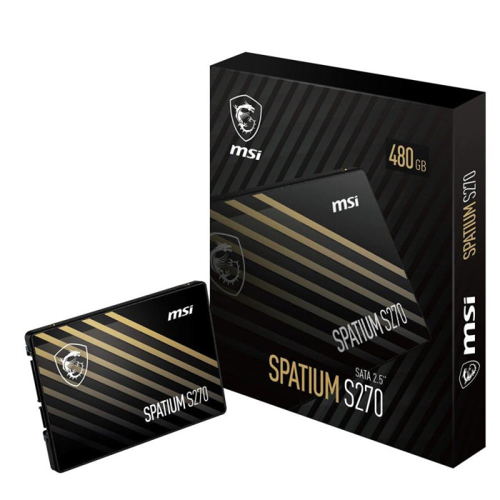 Твердотільний запам’ятовувальний пристрій накопичувач (SSD) SATA2.5" 480GB SPATIUM S270 S78-440E350-P83 MSI