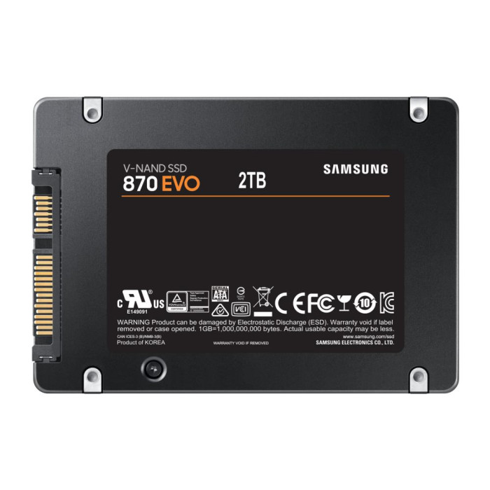 Твердотільний запам’ятовувальний пристрій накопичувач (SSD) SATA2.5" 2TB 6GB/S 870 EVO MZ-77E2T0B/EU SAMSUNG