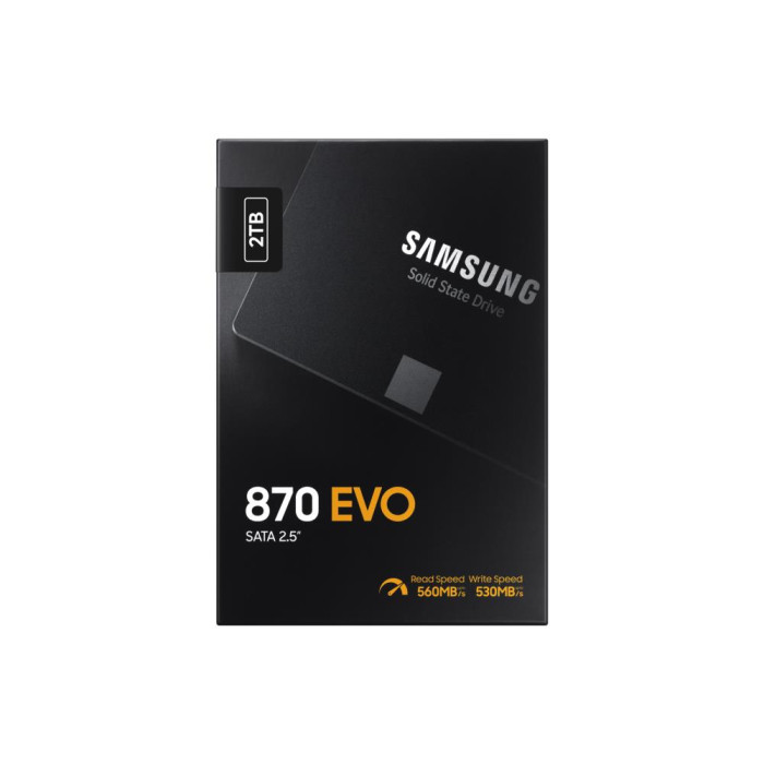 Твердотільний запам’ятовувальний пристрій накопичувач (SSD) SATA2.5" 2TB 6GB/S 870 EVO MZ-77E2T0B/EU SAMSUNG