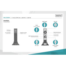 Джерело безперебійного живлення UPS ONLINE 1500VA 1500W DN-170094 DIGITUS by ASSMANN