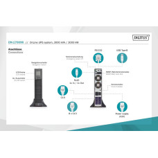 Джерело безперебійного живлення UPS ONLINE 3000VA 3000W DN-170096 ASSMANN