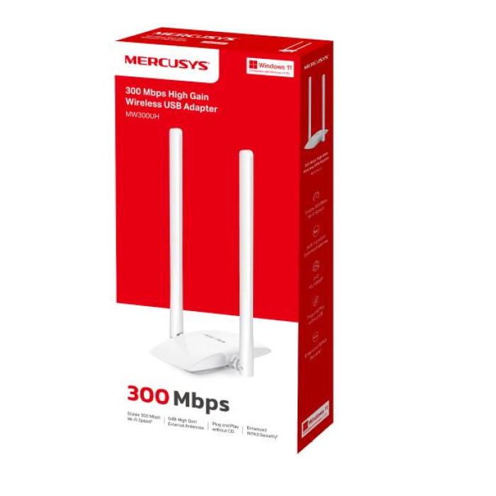 Бездротовий USB-адаптер 300 М біт/с, MW300UH