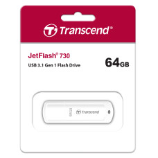 Накопичувач Transcend  64GB USB 3.1 Type-A JetFlash 730 Білий