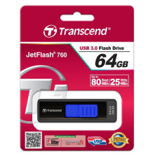 Накопичувач Transcend  64GB USB 3.1 Type-A JetFlash 760 Чорний