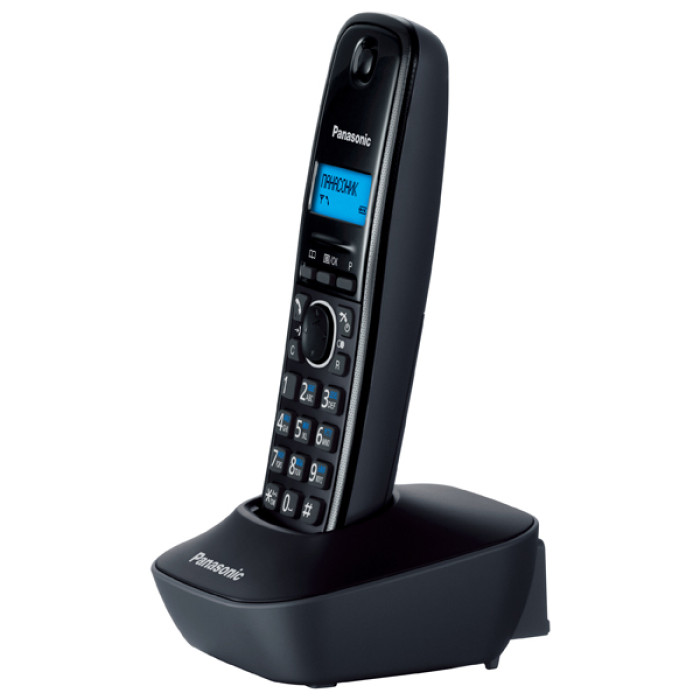 Радіотелефон DECT Panasonic KX-TG1611UAH, чорно-сірий