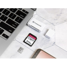 Кардрідер Transcend USB 3.1 Type-A > microSD/SD Білий