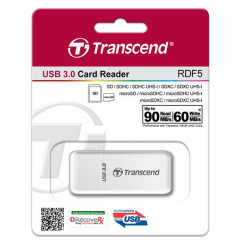 Кардрідер Transcend USB 3.1 Type-A > microSD/SD Білий