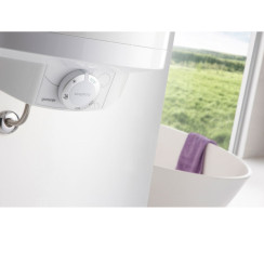 Водонагрівач електр. Gorenje круглий GBFU, 50л, 2кВт, сухий тен, ун. монтаж, мех. кер-ння, C, білий
