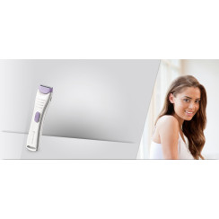 Тример Remington, для тіла та інтимних зон Smooth&Silky, акум., насадок-2, для жінок, кейс, сталь, фіолетовий