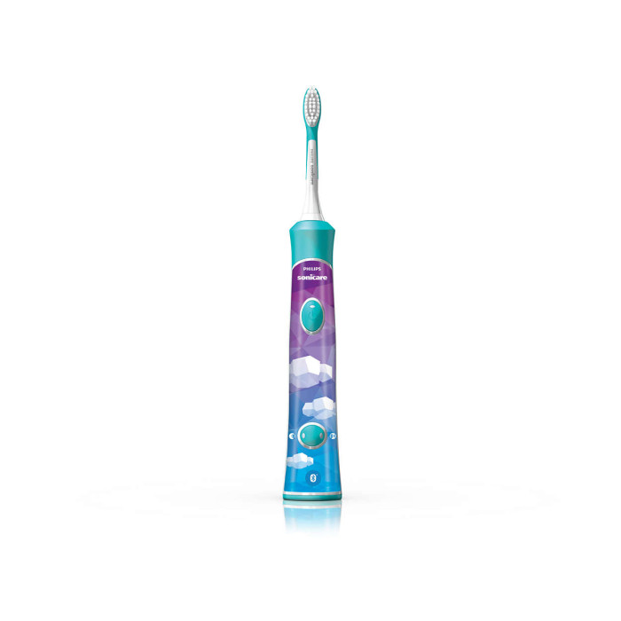 Щітка зубна електр. Philips, Sonicare For Kids, для дітей, 62т. колив/хв, насадок-2, Bluetooth, голубий