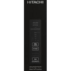 Холодильник Hitachi з нижн. мороз., 190x60х65, холод.відд.-215л, мороз.відд.-115л, 2дв., А++, NF, інв., зона нульова, чорний (скло)