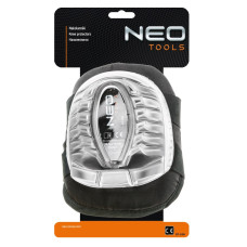 Наколінники захисні Neo Tools, пластмасова накладка, гелеві вставки, на липучці, чорний