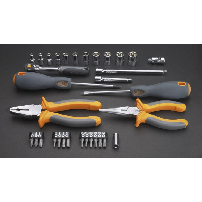 Набір інструментів Neo Tools, 33шт, універсальний, CrV та S2