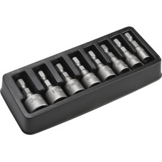 Головки торцеві TOPEX, набір 8шт, 1/4", 5-13мм, CrV