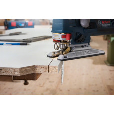 Полотно пиляльне для електролобзика Bosch Professional по дереву T101B, HCS лобзикова, 5шт