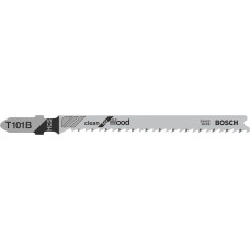 Полотно пиляльне для електролобзика Bosch Professional по дереву T101B, HCS лобзикова, 5шт