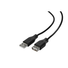 Кабель USB-A > USB-AF заряджання/синхронізації 2E 1.8м, чорний