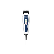 Машинка для стрижки WAHL ColorPro Combo, від мережі, вібраційний мотор, насадок-8, кейс, міні триммер у компл., сталь, біло-синій