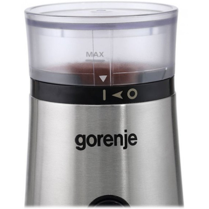 Кавомолка Gorenje роторна 150Вт, об'єм зерен-60г, метал, чорно-сріблястий
