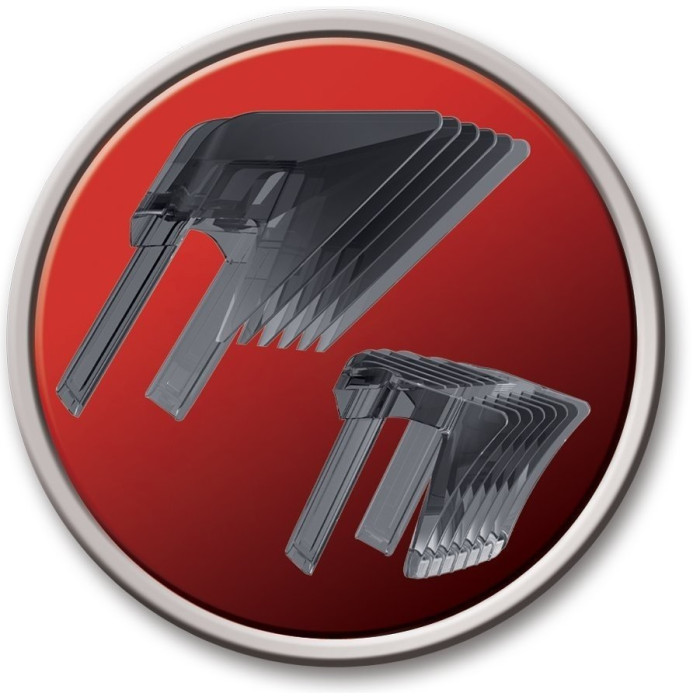 Машинка для стрижки Remington Pro Power Precision Steel, мережа+акум., роторний мотор, насадок-2, сталь, чорний