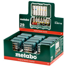 Біти Metabo BitBox, набір 29шт, 1/4", магнітний бітотримач, перехідник, SL,PH,PZ,H,T, сталь S2, кейс