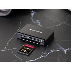 Кардрідер Transcend USB 3.1 Type-A > microSD/SD/CF UHS-II Чорний