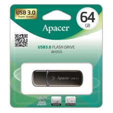 Накопичувач Apacer  64GB USB 3.2 Type-A AH355 Чорний