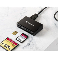 Кардрiдер Transcend USB 3.1 Type-A > microSD/SD/CF Чорний