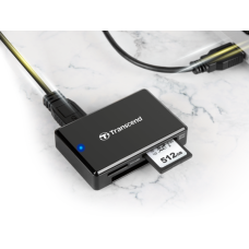 Кардрiдер Transcend USB 3.1 Type-A > microSD/SD/CF Чорний