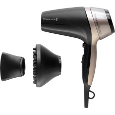 Фен Remington Thermacare Pro, 2100Вт, 3 режими, дифузор,турмалінова  іоніз-я, хол. обдув, чорно-коричневий