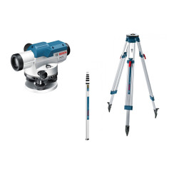 Нівелір оптичний Bosch Professional GOL 26 D, до 100м, ±1.6мм/30м, зум х26, + BT160 + GR500,1.5кг