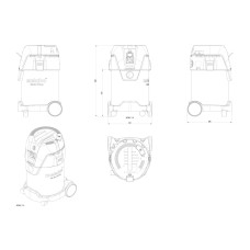 Пилосос професійний Metabo ASA 30 L PC Inox, 1250Вт, 210мБар, контейнер 30л, 9.6кг