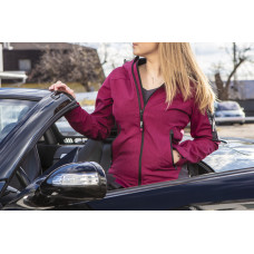Куртка робоча Neo Tools Softshell Woman Line, підкладка фліс, капюшон, XL(42), червоний