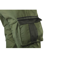 Напівкомбінезон робочий Neo Tools Camo Olive, потрійний шов, L(52), оливковий