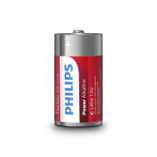 Батарейка Philips Power Alkaline лужна C(LR14) блістер, 2 шт