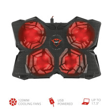 Підставка для ноутбука Trust GXT 278 Yozu, до 17.3", RED LED, чорний
