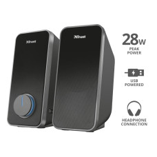 Акустична система Trust Arys 2.0, 14Вт, USB/AUX, чорний