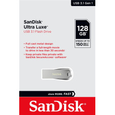 Накопичувач SanDisk  128GB USB 3.1 Type-A Ultra Luxe Срібний